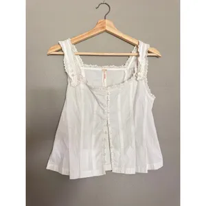 FREE PEOPLE Bridgette Corset Top in Clean Ivory Size Small NEW thumbnail 4