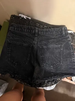 Black denim shorts Size 4 thumbnail 3