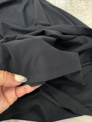 Abercrombie & Fitch Modal Blend Collection Black Ruched Long Sleeve Dress thumbnail 6
