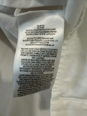 BCBGMaxAzria White Cold-Shoulder Button Front Blouse thumbnail 7