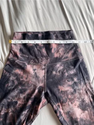 Lululemon Align Super High Rise Shorts 8” Diamond Dye Graphite Grey Pink Sz 2 thumbnail 5
