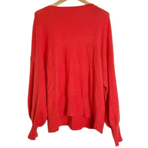 Sonoma Goods For Life Orange Red Lightweight Fuzzy Cardigan Size 2X thumbnail 2