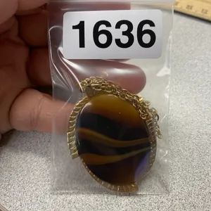 Vintage Sarah Coventry Amber Swirl Witchy Vibe Goddess Pendant Capsule Retro thumbnail 10