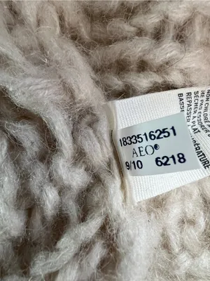 American Eagle Wool Mohair Open Front Chunky Knit Shawl Cardigan Y2K L thumbnail 6