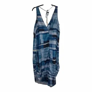 ✨LOVESTITCH Blue Watercolor Print V-Neck Midi Sz Sz Medium Dress✨ thumbnail 3