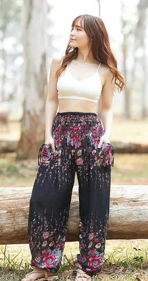 Lana Clothes Design NWT Boho Harem Pants Size XL thumbnail 1
