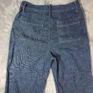 EVEREVE Women’s 29 Blue Chambray Wide Leg Crop Pants Button Fly Patch Pockets thumbnail 11