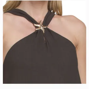 Brown Linen Maxi Starfish Dress thumbnail 3