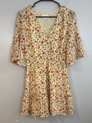 Lost + Wander Love in Bloom Floral Ruffle Mini Dress mini dress thumbnail 1
