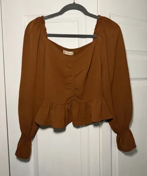 Altar'd State Ruffled Long Sleeve Top thumbnail 1