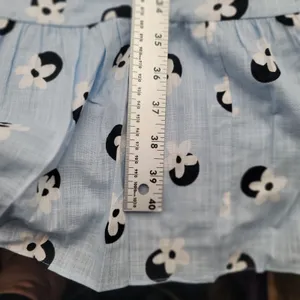 Kate Spade Sz XS Floral Dot Smocked Midi Dress Blue Puff Sleeve NWOT Cottagecore thumbnail 8
