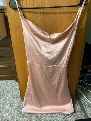 SHEIN Satin Draped Cowl Neck Spaghetti Strap Mini Dress  thumbnail 5