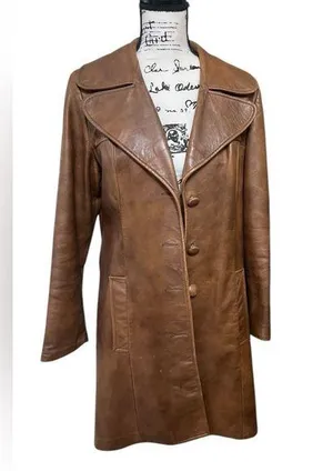 Vintage Scully Leather Coat – Made for Hamley & Co. Pendleton, OR thumbnail 1