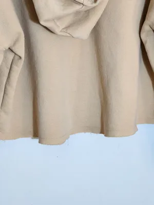 Urban Outfitters Cream Oversized Cropped Hoodie Sweatshirt Size Small thumbnail 6