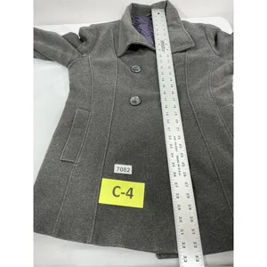 Womans Steve Madden Lined Double Breasted Pea Coat XL Gray thumbnail 7