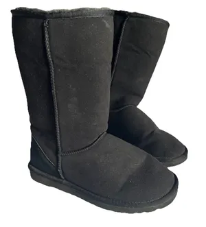 UGG Classic Tall Winter Snow Boots Women's size 9 Black Suede Sheepskin S/N 5815 thumbnail 1