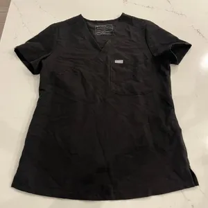 FIGS Black Catarina‎ Scrub Top size XS thumbnail 1