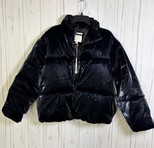 A NEW DAY NWT‎ Glossy Black Puffer Jacket, Large thumbnail 1