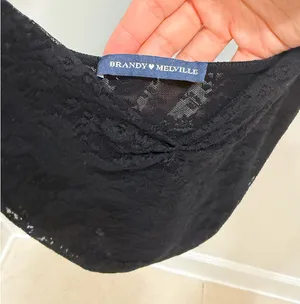 Brandy Melville Lace Tank Black thumbnail 3