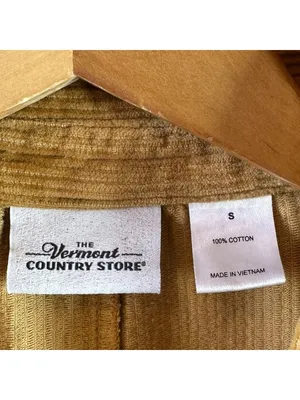 Vermont Country Store Mustard Corduroy Polo Dress S Cotton Cottagecore thumbnail 5