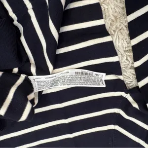 Zara Dark Blue and White Striped Knit Top thumbnail 5