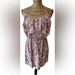 Parker Floral Racerback Silk Spaghetti Strap Mini Dress Size S thumbnail 2
