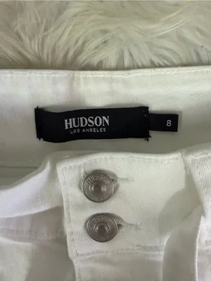 Hudson White High-Rise Wide Leg Pants Size 8 Tie Waist Utility Crop thumbnail 5