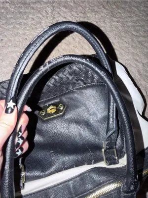 Black and White Women's Satchel Bag - Classic Two-Tone Leather thumbnail 6