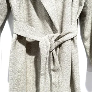 NWOT Elizabeth & James Women's Herringbone Long Belted Coat thumbnail 4