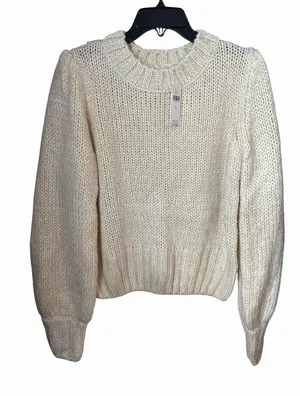 Anthropologie Greylin Dory Sweater Women's Size Small Cream‎ Chunky Knit #RR-1 thumbnail 1