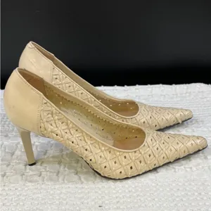 Via Spiga Women's Beige Leather Shoes/Heels Size 6M SKU 5134 thumbnail 3