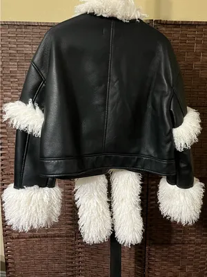 NEW AKIRA “Aspen Glow Up” Faux Fur Coat – Black – Size Large thumbnail 5