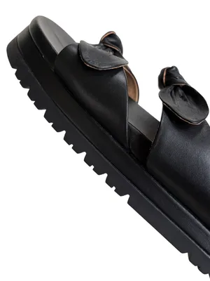 EUC Jack Rogers Leather Monica Double Knot Slide Sandals Black Size 9 thumbnail 5