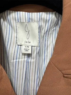 Joie Double-Breasted Women's Blazer Jacket - Camel Brown Taupe thumbnail 2