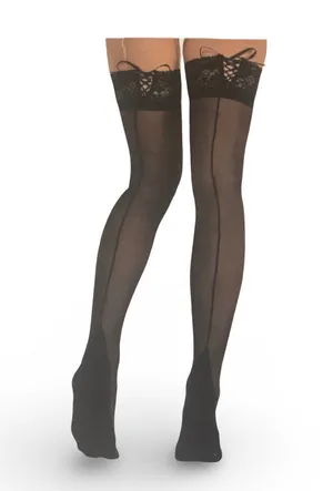 Corset Top Black Thigh High Stockings thumbnail 1