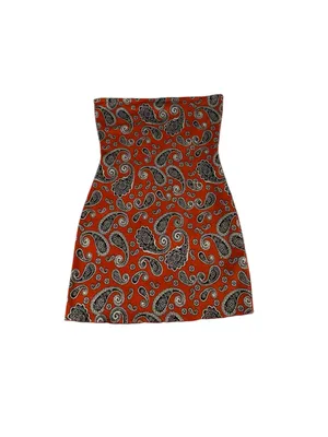 Urban Outfitters Kristy Tube Dress M Red Paisley Strapless Mini Y2K Bodycon thumbnail 4