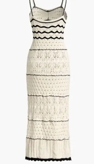 Commense Paros Crochet Eyelet See Through Midi Dress size S thumbnail 2