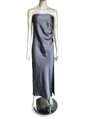NWT Hello Molly Charcoal Gray Strapless Maxi Dress thumbnail 2