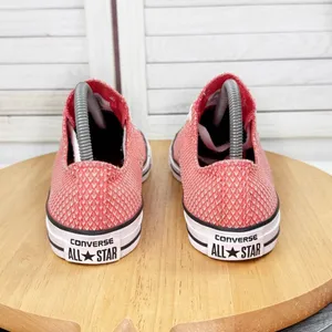 Converse Chuck Taylor All‎ Star Ox Textured Canvas Sneakers Coral Ultra Red 8 thumbnail 6