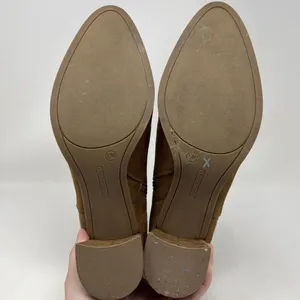Marc Fisher Dyvine‎ Pointy Toe Block Heel Booties Tan Brown Suede Zip Size 10 thumbnail 12