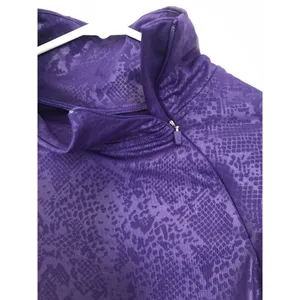 Nike Pro Dri-Fit Long Sleeve Embossed Mock‎ Neck Pullover Purple Women’s Medium thumbnail 6