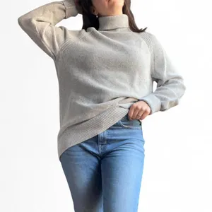 Gap Chunky Knit Turtleneck Sweater Y2K Fall Cabin Women's Medium 100% Cotton thumbnail 1