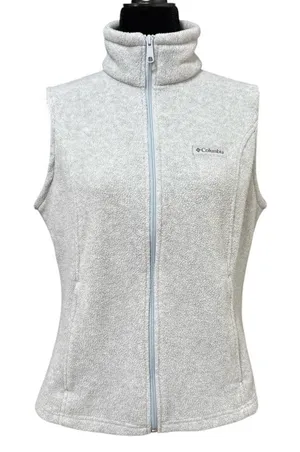 Columbia Sawyer Rapids 2.0 Gray Fleece Zip Vest Size Medium Mock Neck thumbnail 1