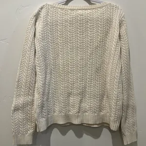 Lauren Ralph Lauren Sweater Cable Knit Quiet Luxury Preppy Cream measures size L thumbnail 10