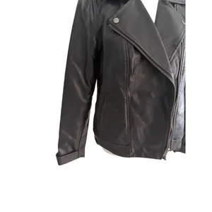 OLD NAVY Vegan Leather Black Jacket Size Medium thumbnail 5