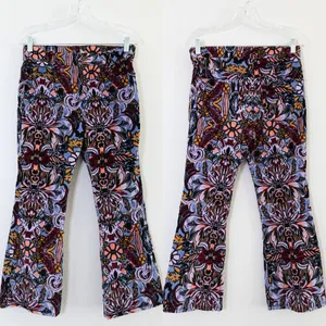 Free People Multicolor Floral Paisley High Rise Boot Cut Flare Pants Size 27/US4 thumbnail 2