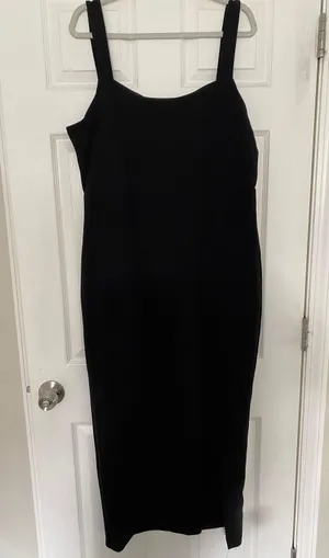 Black Maxi Dress with slit  thumbnail 1