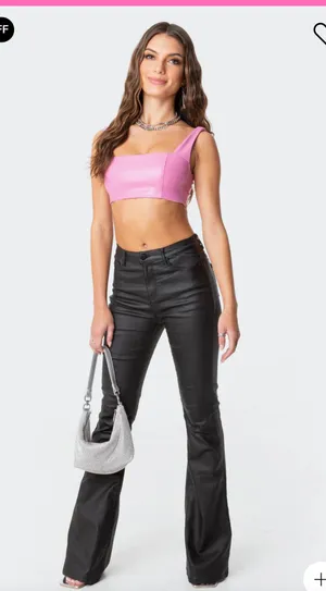 Edikted pink crop top thumbnail 1