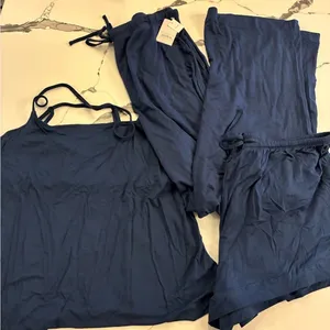 Auden Women's Deep Blue Pajama Set Size L thumbnail 1