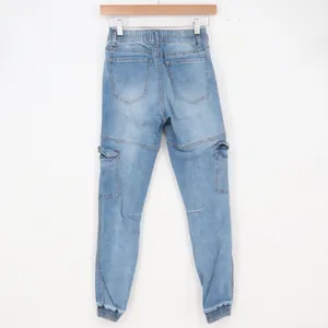 Elite Jeans Jogger Pants Womens S Light Blue Cargo Stretch Excellent thumbnail 4